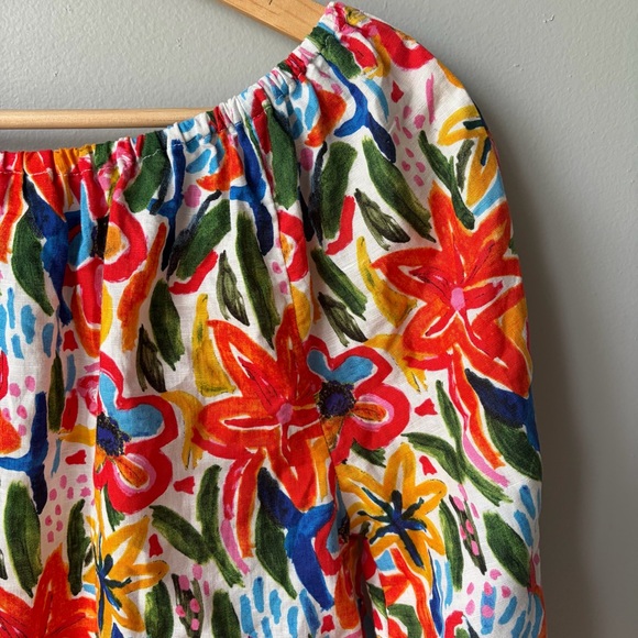 Hester‎ & Orchard NWOT Top Linen Blend Womens 3/4 Sleeve Summer Shirt Size Small - Picture 6 of 8